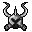 gilded horned helmet